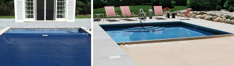 before and after construction of swimming pool