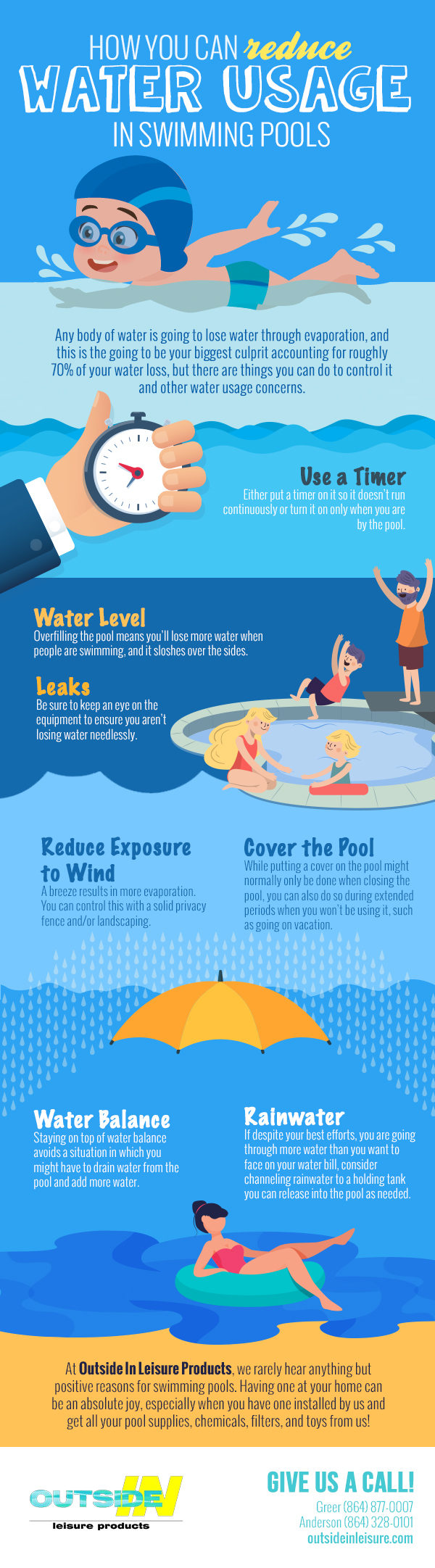 tips on how to reduce water usage in your swimming pools