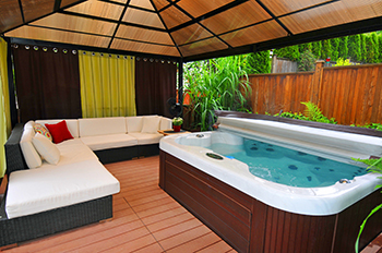 Luxury indoor hot tub