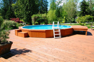 above-ground pools can require fewer chemicals to stay clean