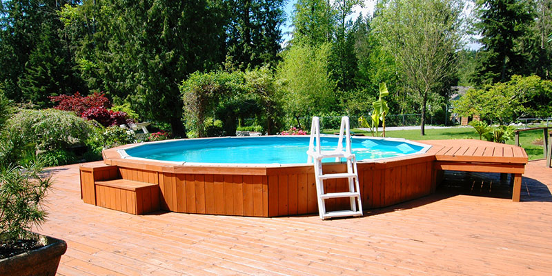 above-ground pools can require fewer chemicals to stay clean
